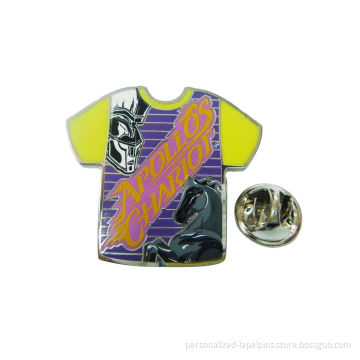Epoxy Dome T - Shirt Shape Metal Personalized Lapel Pins , All Colors Available